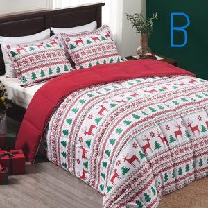 New Queen or  King Size Comforter Set -  Reversible Down Alternative